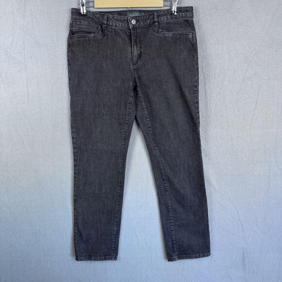 Lauren Jeans Co. Denim - Lauren Jeans Co‎ Ralph Lauren Pants Womens 8 Charcoal Denim Slim Stretch Midrise